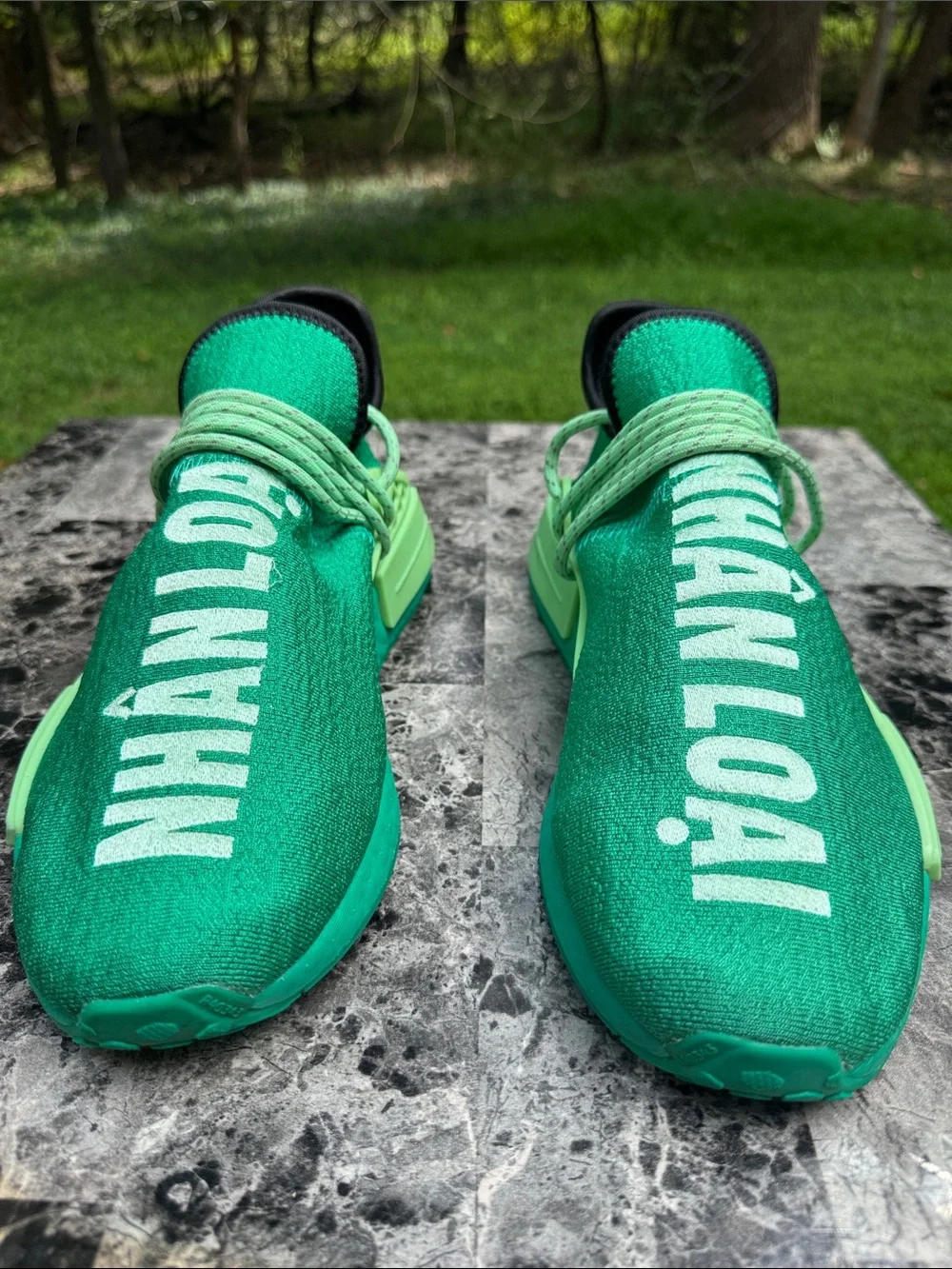 adidas Pharrell x NMD Human Race Hu Core Green Low Top GY0089 Size 10